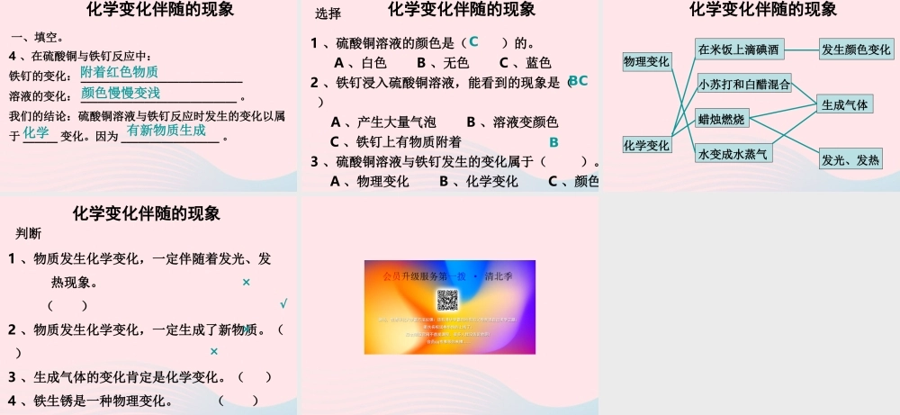 六年级科学下册 第二单元 物质的变化 6 化学变化伴随的现象课件2 教科版-教科版小学六年级下册自然科学课件
