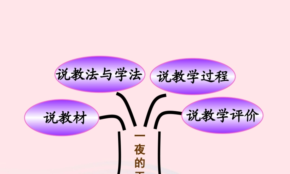 六年级语文上册 1.1《一夜的工作》说课课件 北师大版-北师大版小学六年级上册语文课件