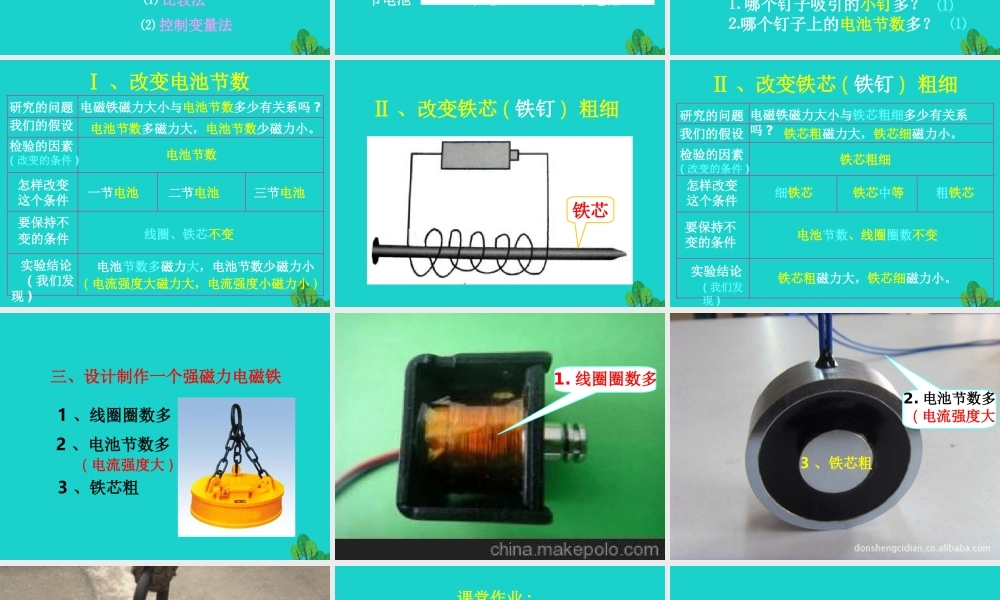 六年级科学上册 3.4 电磁铁的磁力（二）课件2 教科版-教科版小学六年级上册自然科学课件