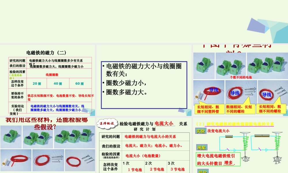 六年级科学上册 3.4 电磁铁的磁力（二）课件5 教科版-教科版小学六年级上册自然科学课件