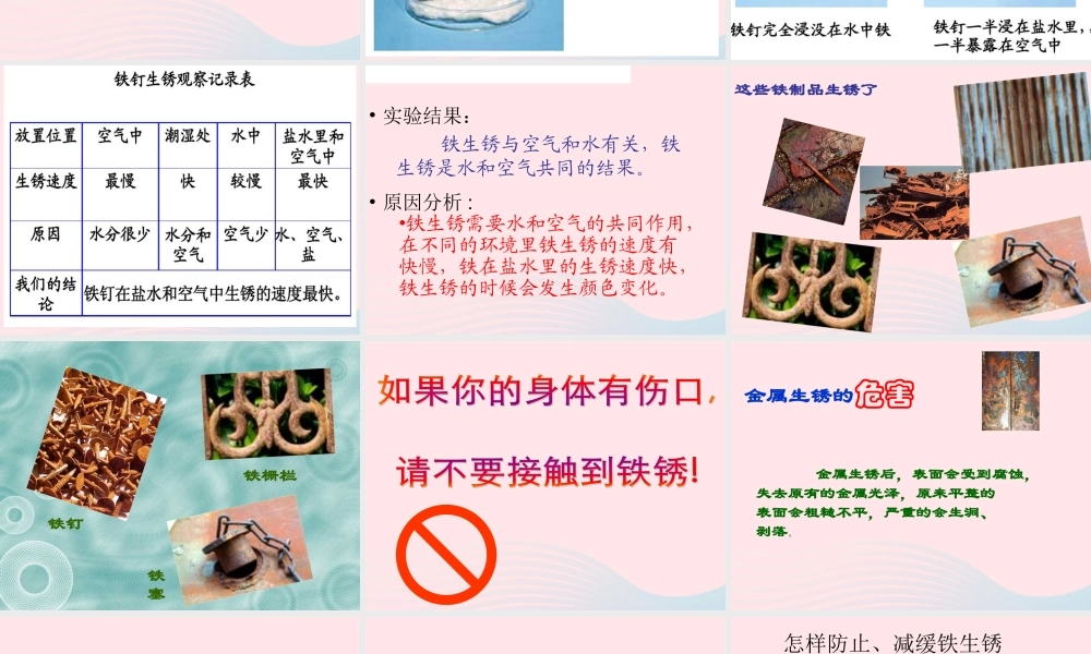 六年级科学下册 第二单元 物质的变化 7控制铁生锈的速度课件1 教科版-教科版小学六年级下册自然科学课件