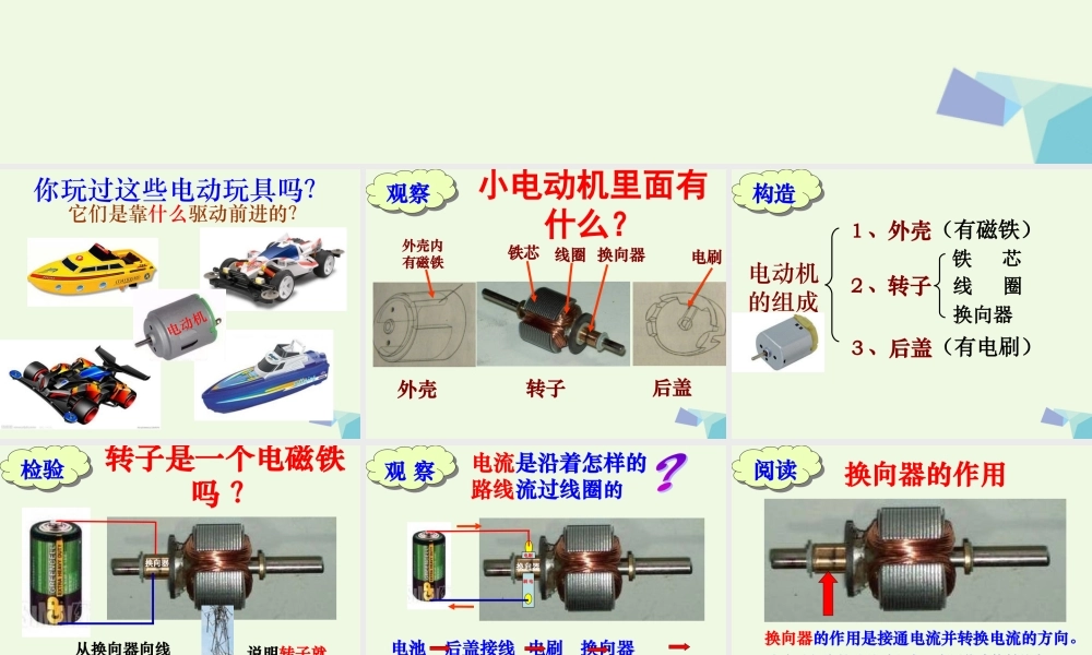 六年级科学上册 3.5 神奇的小电动机课件 教科版-教科版小学六年级上册自然科学课件