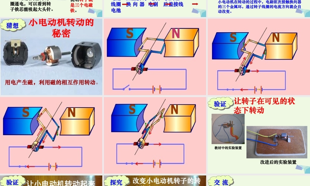 六年级科学上册 3.5 神奇的小电动机课件 教科版-教科版小学六年级上册自然科学课件