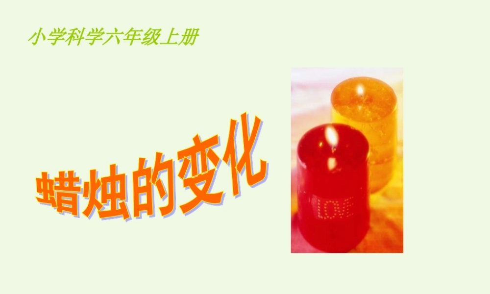 六年级科学上册 蜡烛的变化课件4 青岛版-青岛版小学六年级上册自然科学课件