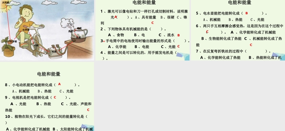 六年级科学上册 3.6 电能和能量课件1 教科版-教科版小学六年级上册自然科学课件