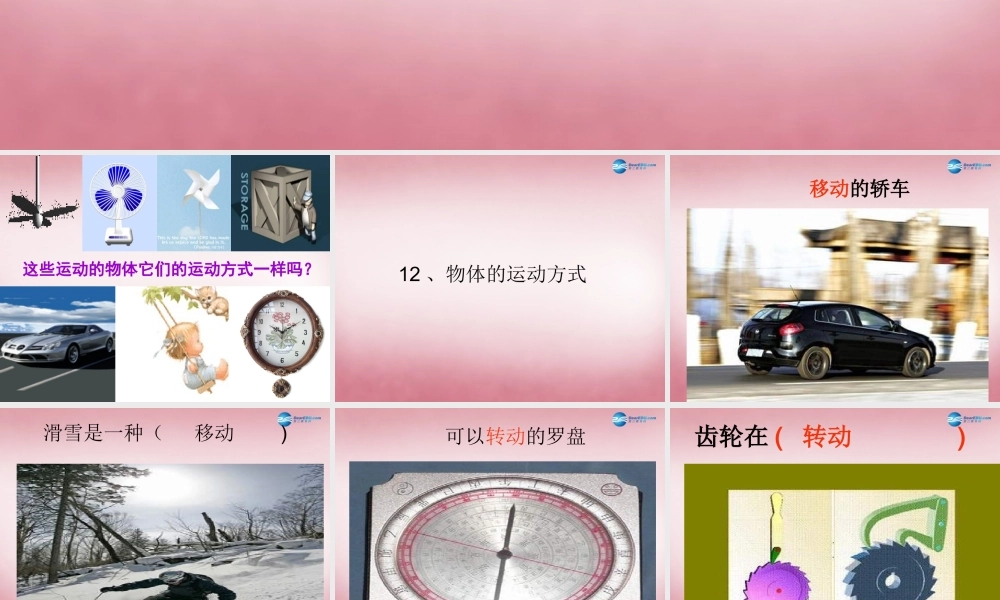 六年级科学上册 第3单元 12 物体的运动方式课件1 青岛版