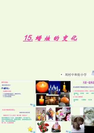 六年级科学上册 蜡烛的变化课件5 青岛版-青岛版小学六年级上册自然科学课件