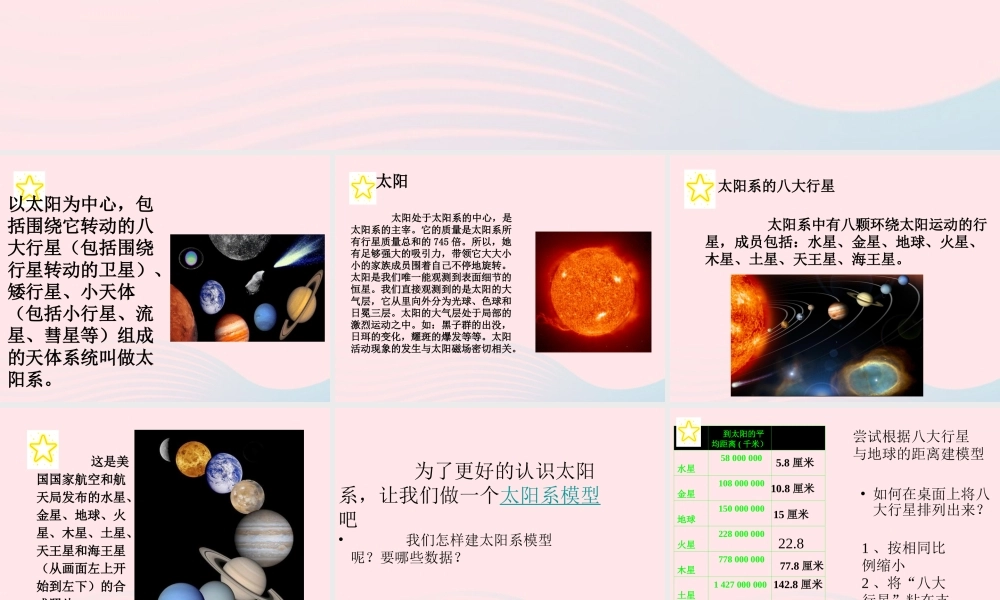 六年级科学下册 第三单元 14《做太阳系模型》课件 鄂教版-鄂教版小学六年级下册自然科学课件