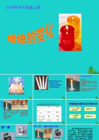 六年级科学上册 蜡烛的变化课件5 苏教版-苏教版小学六年级上册自然科学课件