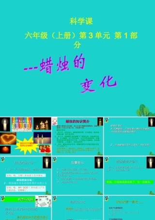 六年级科学上册 蜡烛的变化课件7 青岛版-青岛版小学六年级上册自然科学课件