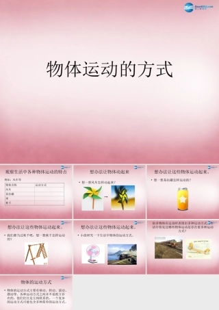 六年级科学上册 第3单元 12 物体的运动方式课件8 青岛版