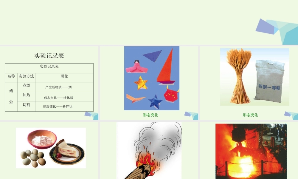 六年级科学上册 蜡烛的变化课件12 青岛版-青岛版小学六年级上册自然科学课件