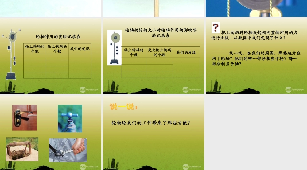 六年级科学上册 轮轴的秘密课件 教科版