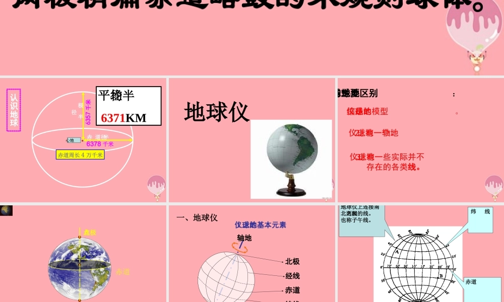 六年级科学上册 第3课 地球仪课件2 鄂教版-鄂教版小学六年级上册自然科学课件