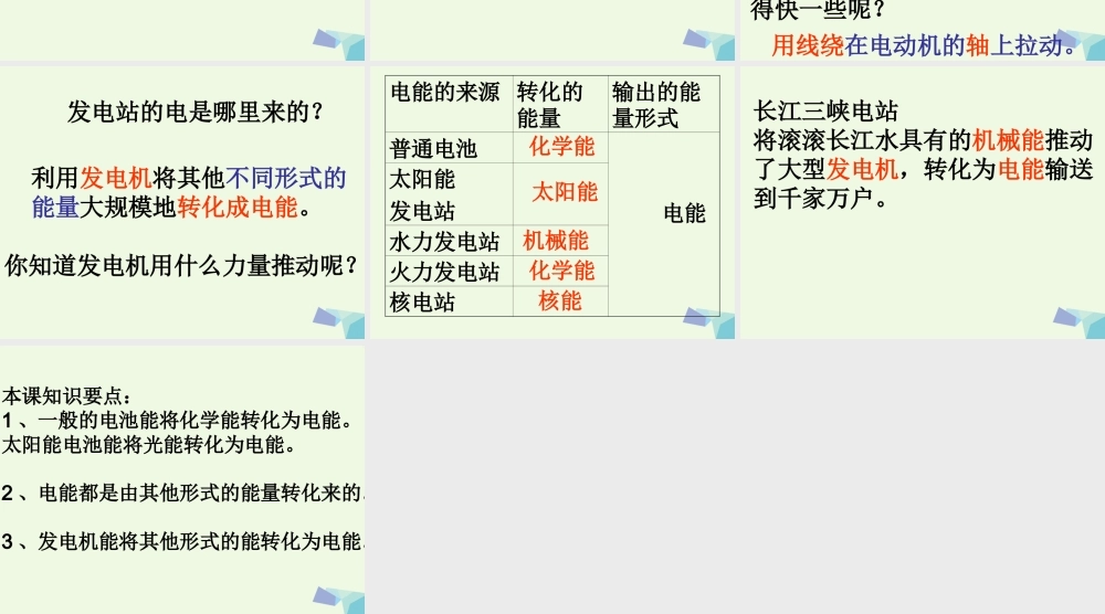 六年级科学上册 3.7 电能从哪里来课件4 教科版-教科版小学六年级上册自然科学课件