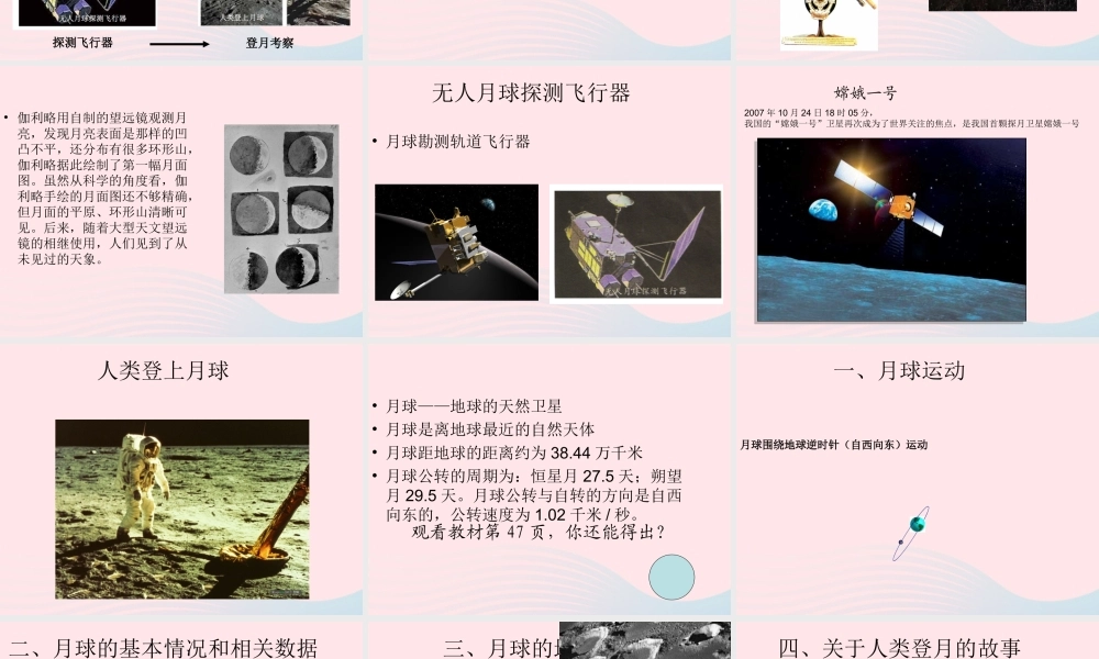 六年级科学下册 第三单元 宇宙 1 地球的卫星——月球课件2 教科版-教科版小学六年级下册自然科学课件