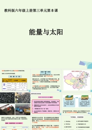 六年级科学上册 3.8 能量与太阳课件3 教科版-教科版小学六年级上册自然科学课件