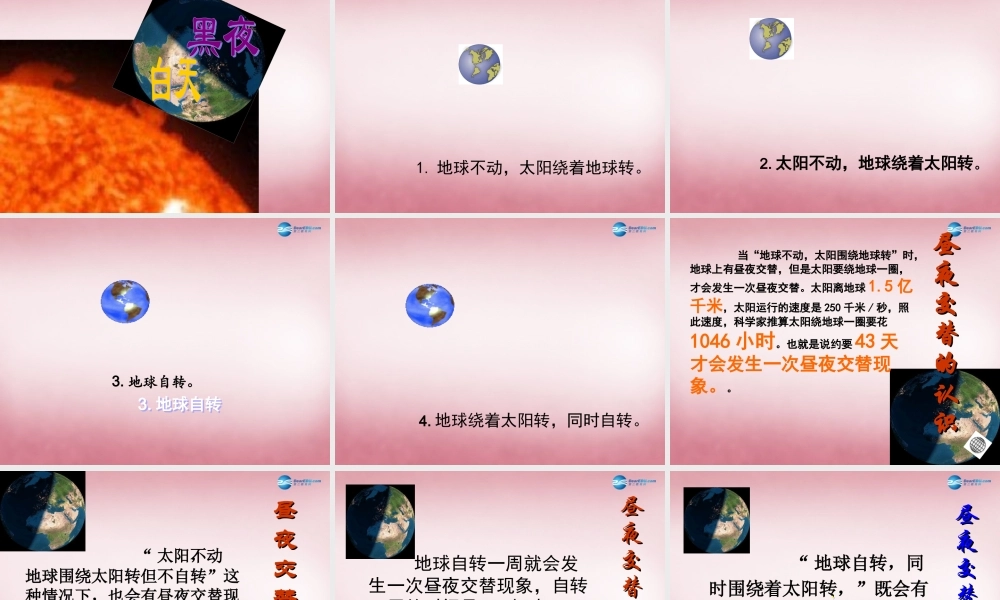 六年级科学上册 第4单元 14 白天与黑夜课件2 青岛版
