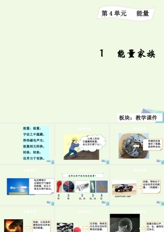 六年级科学上册 4.1 能量家族课件2 湘教版-湘教版小学六年级上册自然科学课件