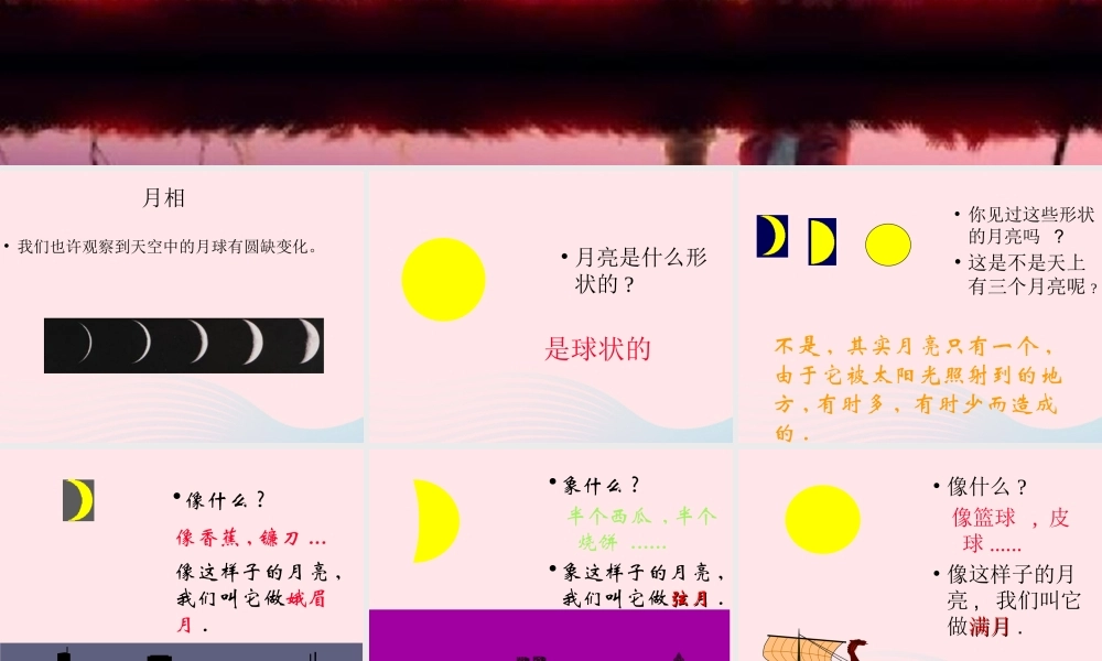 六年级科学下册 第三单元 宇宙 2 月相变化课件1 教科版-教科版小学六年级下册自然科学课件