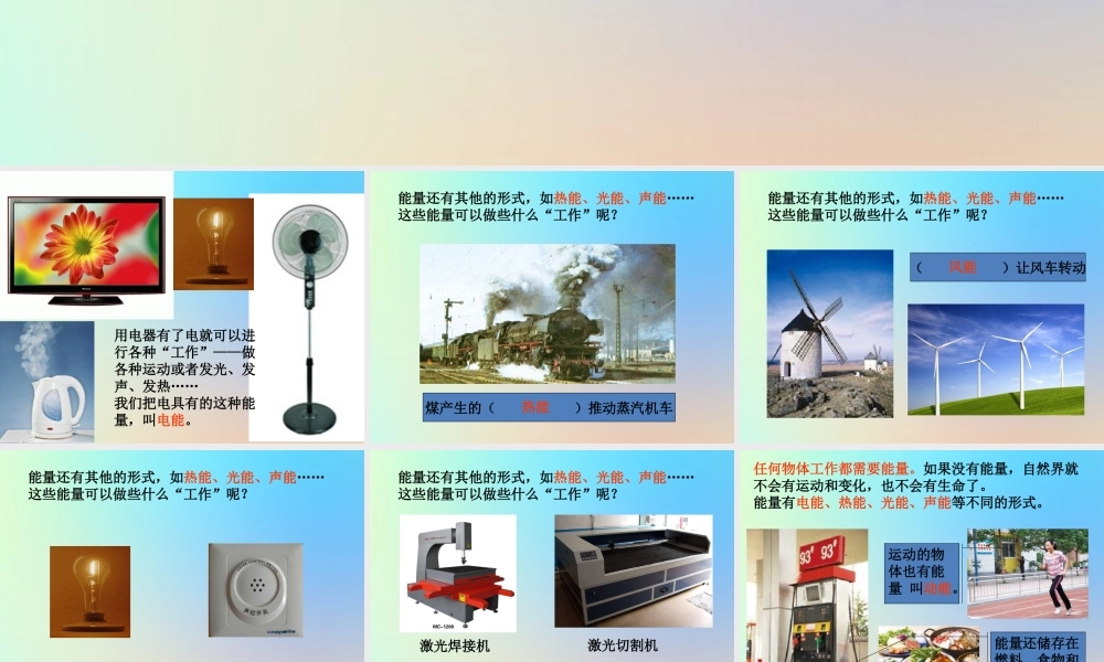 六年级科学上册 能量 6电能和能量课件 教科版-教科版小学六年级上册自然科学课件