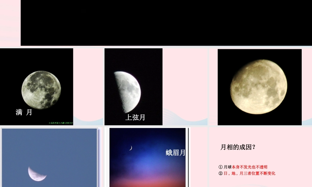 六年级科学下册 第三单元 宇宙 2 月相变化课件4 教科版-教科版小学六年级下册自然科学课件