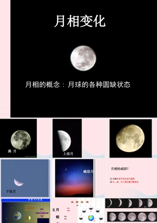 六年级科学下册 第三单元 宇宙 2 月相变化课件4 教科版-教科版小学六年级下册自然科学课件