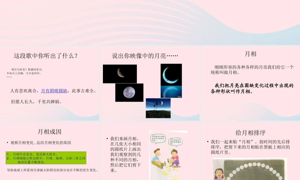 六年级科学下册 第三单元 宇宙 2月相变化课件 教科版-教科版小学六年级下册自然科学课件