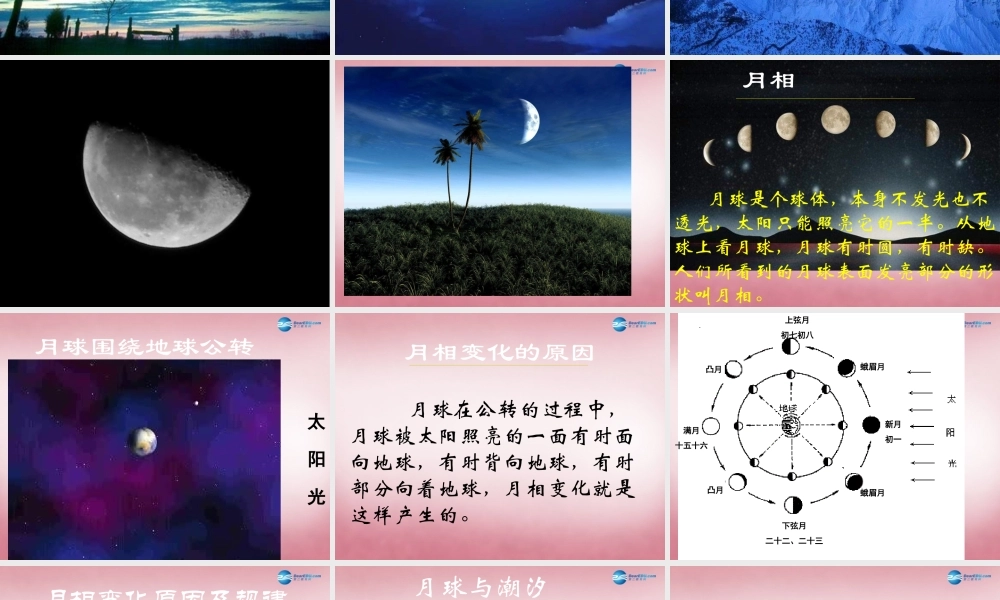 六年级科学上册 第4单元 17 弯弯的月亮课件1 青岛版