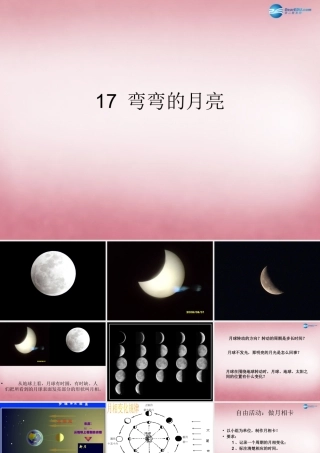 六年级科学上册 第4单元 17 弯弯的月亮课件3 青岛版