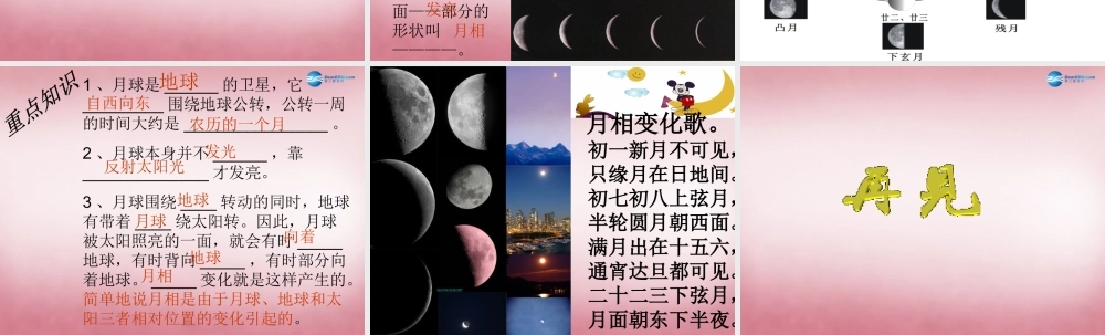 六年级科学上册 第4单元 17 弯弯的月亮课件5 青岛版