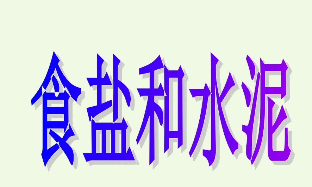 六年级科学上册 食盐和水泥课件11 青岛版-青岛版小学六年级上册自然科学课件