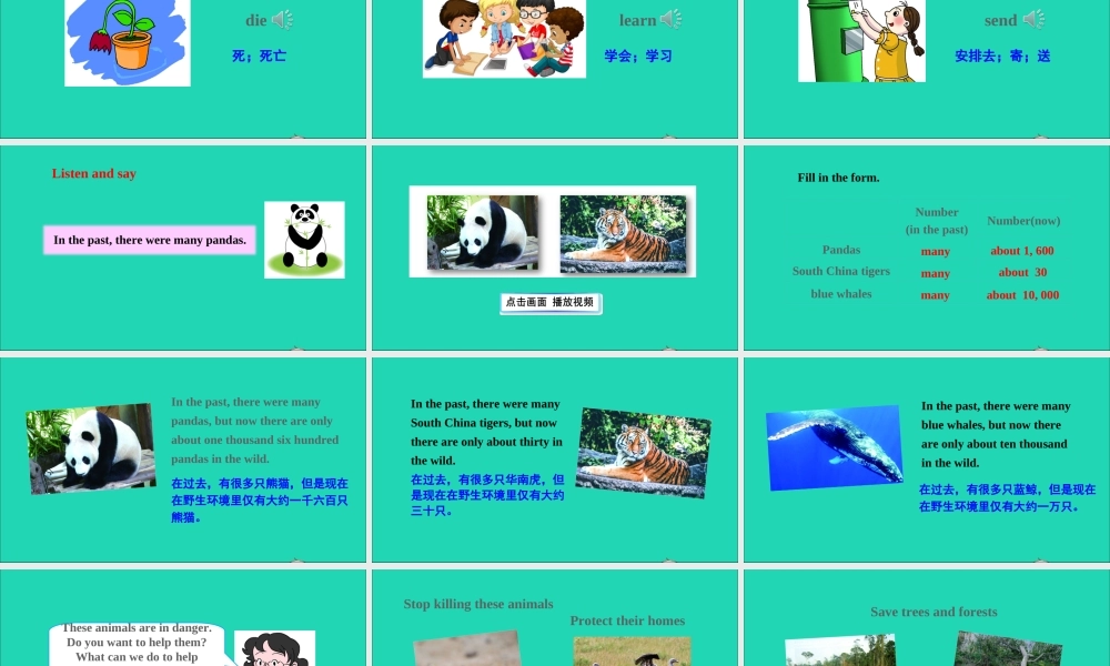 六年级英语上册 Module 2 Relationships Unit 5 Animals in danger课件+素材 沪教牛津版（三起）