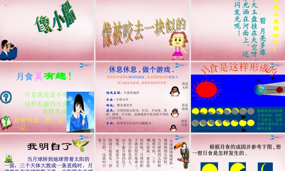 六年级科学上册 第4单元 18 日食和月食课件4 青岛版