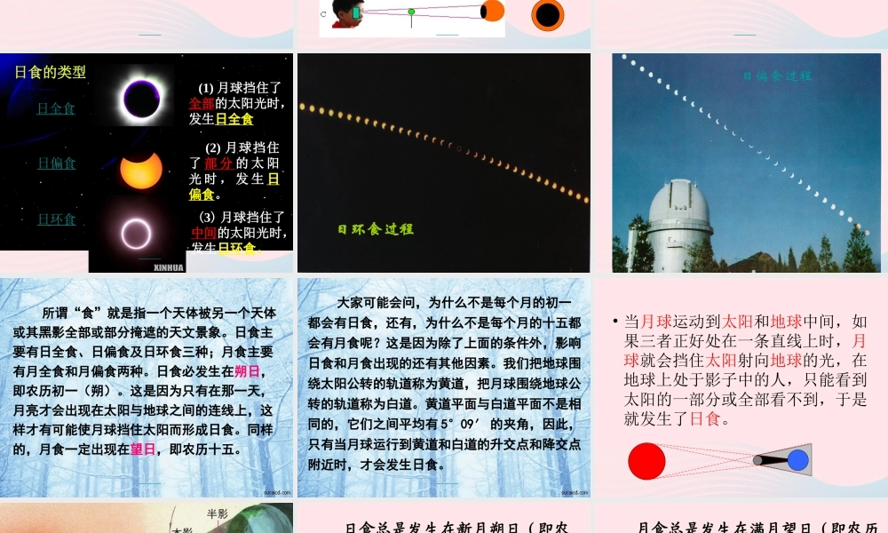六年级科学下册 第三单元 宇宙 4 日食和月食课件2 教科版-教科版小学六年级下册自然科学课件