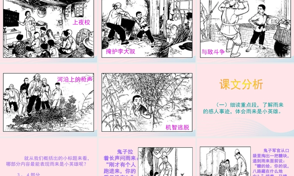 六年级语文上册 6.2 小英雄雨来课件3 北师大版-北师大版小学六年级上册语文课件