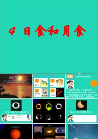 六年级科学下册 第三单元 宇宙 4 日食和月食课件4 教科版-教科版小学六年级下册自然科学课件
