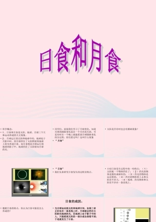 六年级科学下册 第三单元 宇宙 4《日食和月食》课件 教科版-教科版小学六年级下册自然科学课件