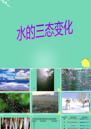 六年级科学下册 6.3 水的循环—水的三态课件 牛津上海版五四制-牛津上海版小学六年级下册自然科学课件