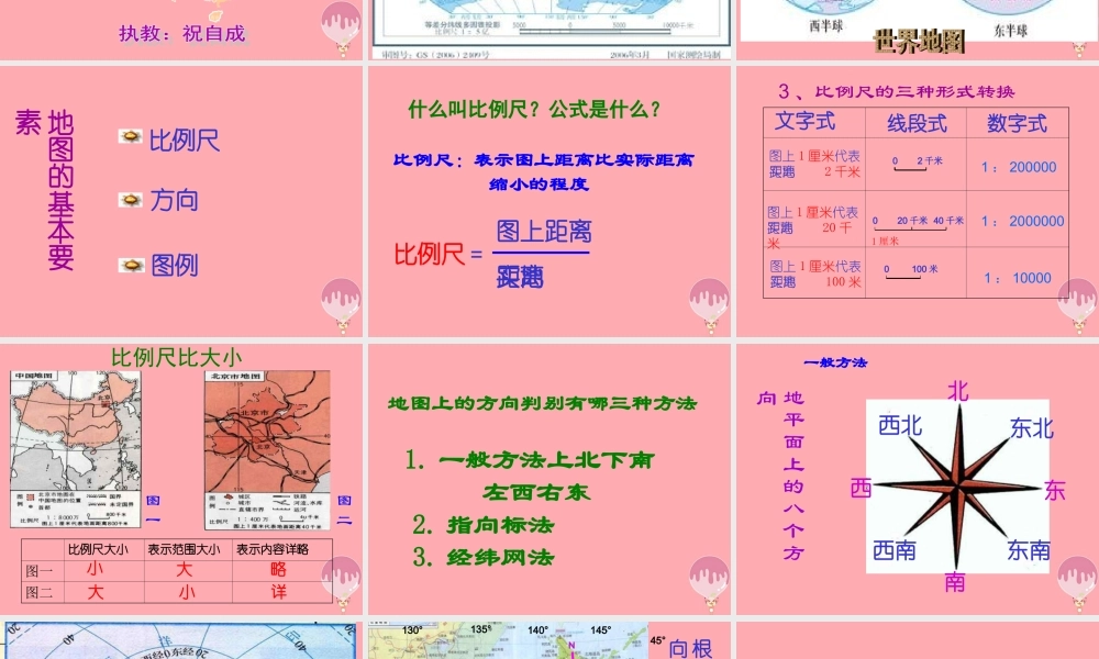 六年级科学上册 第4课 地图课件4 鄂教版-鄂教版小学六年级上册自然科学课件
