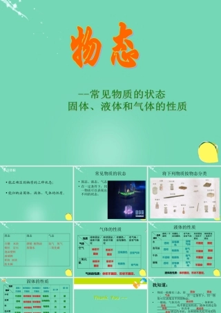 六年级科学上册 第4章 第1节 物态公开课课件 牛津上海版五四制-牛津上海版小学六年级上册自然科学课件