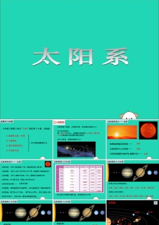 六年级科学下册 第三单元 宇宙 5太阳系课件 教科版-教科版小学六年级下册自然科学课件