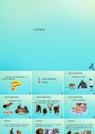 六年级科学下册 第1单元 生物的进化 1.3 人类的起源课件 （新版）湘科版-人教级下册自然科学课件