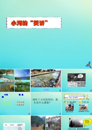 六年级科学下册 第2单元 水环境污染与保护 2.1 小河的“哭诉”课件 （新版）湘科版-人教版小学六年级下册自然科学课件