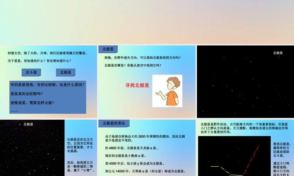 六年级科学下册 第三单元 宇宙 6在星空中一课件 教科版-教科版小学六年级下册自然科学课件