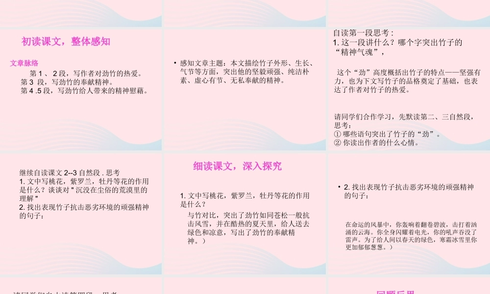 六年级语文上册 8.5 竹颂课件3 北师大版-北师大版小学六年级上册语文课件