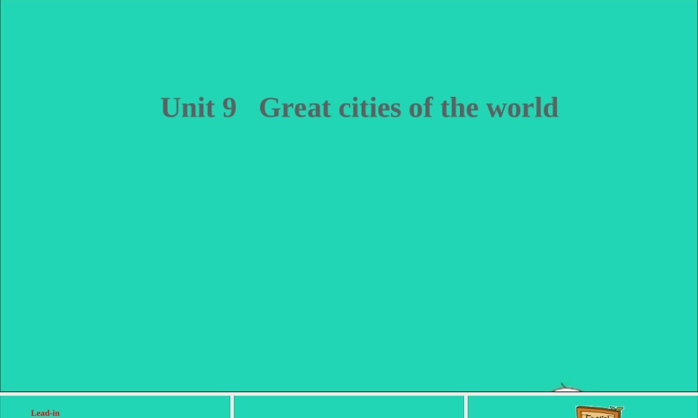 六年级英语上册 Module 3 Out and about Unit 9 Great cities of the world课件+素材 沪教牛津版（三起）