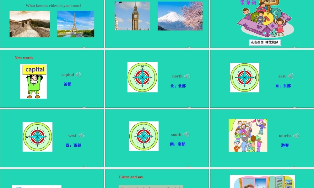 六年级英语上册 Module 3 Out and about Unit 9 Great cities of the world课件+素材 沪教牛津版（三起）