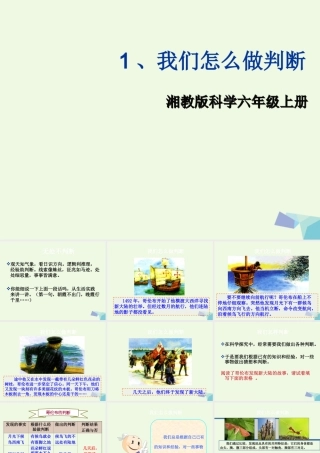 六年级科学上册 6.1 我们怎样做判断课件1 湘教版-湘教版小学六年级上册自然科学课件