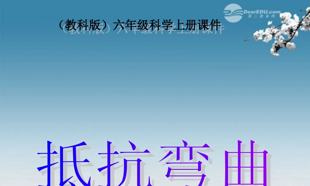 六年级科学上册 抵抗弯曲 2课件 教科版